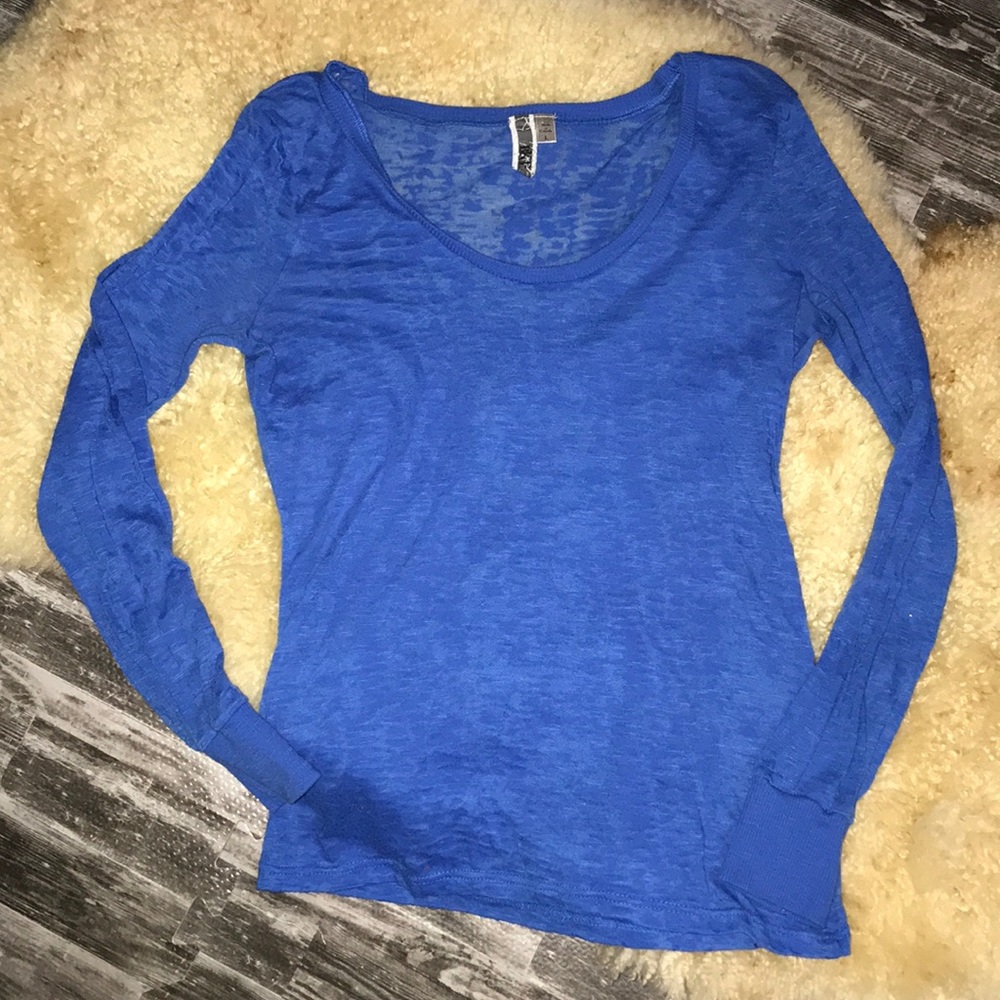 BKE Longsleeve semi see through shirt